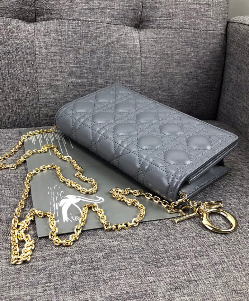 Christian Dior Lady Dior Pouch Blue